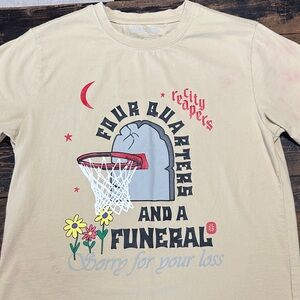 Four Quarters and a Funeral Kids' Graphic Tee - Beige